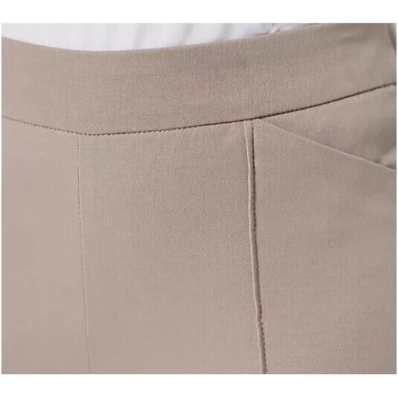 New Womens Isaac Mizrahi Live 2 T Tall 24/7 Straight Pant Stonewall Grey Tan - Picture 7 of 8